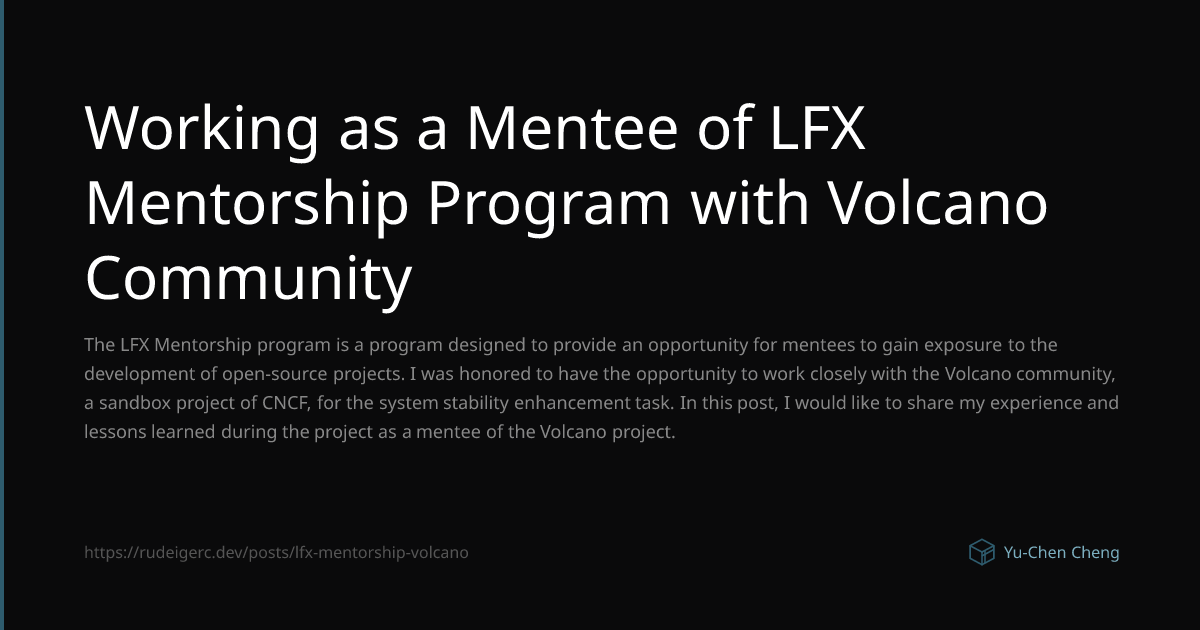 Lfx Program Working as a Mentee of LFX Mentorship Program with Volcano Community ...